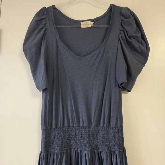 NATION LTD Blue Thea Sweetheart Tiered Dress Size Medium - Picture 2 of 5